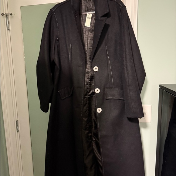 Anthropologie Black Trench Coat - Picture 4 of 5